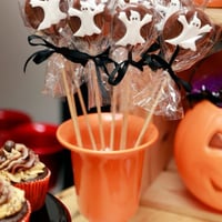 Trufas Tema: Halloween- Pirulitos Fantasma