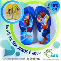 Chinelo Borracha Microporosa, duráveis, gravação sem limite de cores, 17/18 até 45/46.