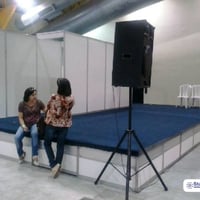 Palco e camarim em octanorm 2ª Edição do Salão Gestante e Bebê dia 06 e 07/09/2014 no Sebrae-CE.