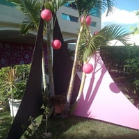 DECORAÇÃO MARROM E ROSA