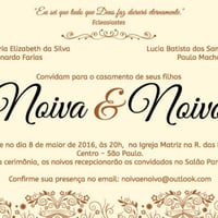 Convite digital personalizado clássico. Enviaremos a arte personalizada para você or e-mail.