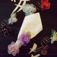 Anel para guardanapos Flor duplo R$ 1,80CADA
