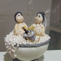 Noivinhos na banheira - Lembrancinha