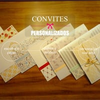 Convites de casamento personalizados e com caligrafia impressa