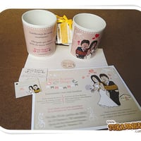 Convite e brinde de casamento