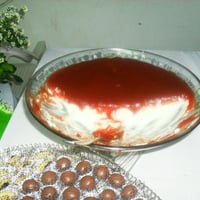 Mousse de queijo com calda de goiaba!!!