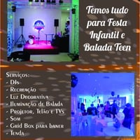 Entre os serviços que podem ser contratados com a empresa, você encontra:
DJs
Estrutura gr
