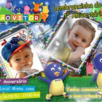 Produto: Convite de Aniversário Infantil, tamanhos 10x15, 10x7,5 e 6x9 cm, com ou sem ímã.
