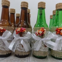 CENTRO DE MESA GARRAFA DECORADA, CENTRO DE MESA GARRAFA PERSONALIZADA.