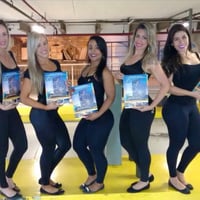 Divulgação em cancela de Shopping