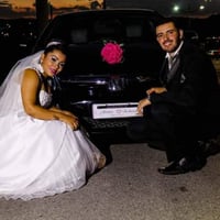 Noivos na seção de fotos