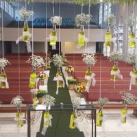Casamento bucólico, com lindas flores do campo.