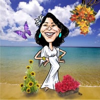 Caricatura individual a cores.