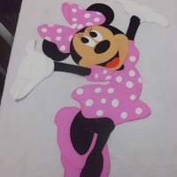 Painel de parede Minnie Rosa com 70cm de altura. Fazemos também Minnie Vermelha e todos os Temas!