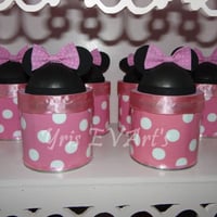 Lembrancinha Porta Guloseimas Minnie. Fazemos outros Temas.