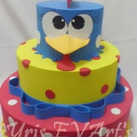 Bolo Galinha Pintadinha todo em EVA