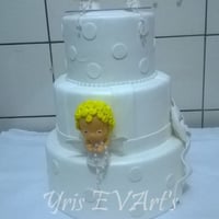 Bolo Batizado em EVA